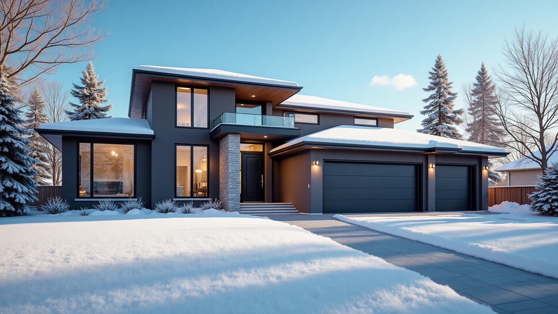 Beautiful Winnipeg home in winter